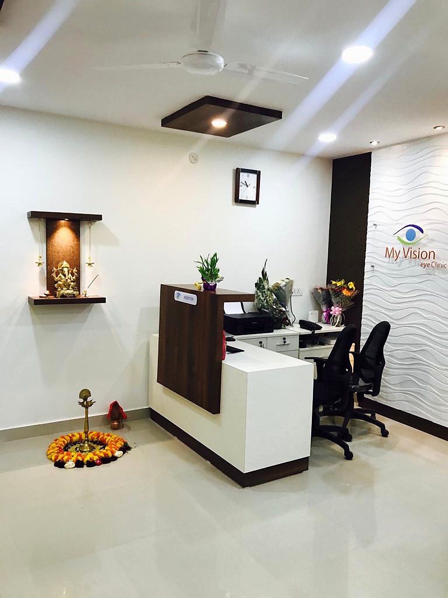 Reception and the front desk seating